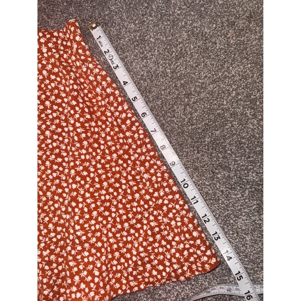 Forever‎ 21 Plus Size Women's Orange Floral Skirt